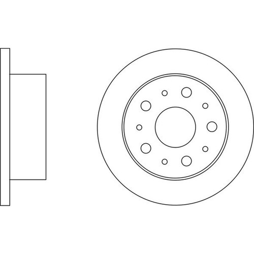 Apec blue brake disc rear - blue,
