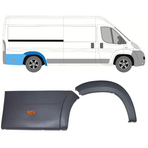 Rear wing side trim - with, lamp