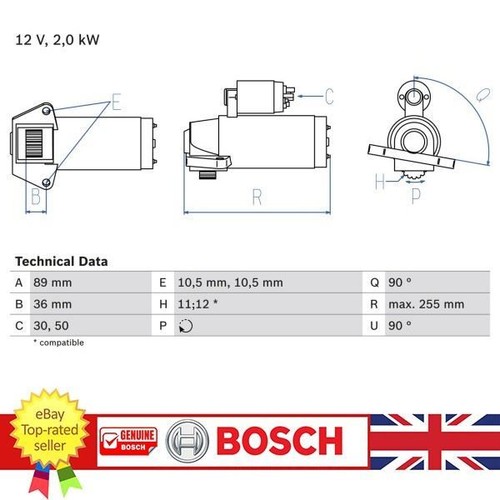 Bosch starter for citroen - bosch,