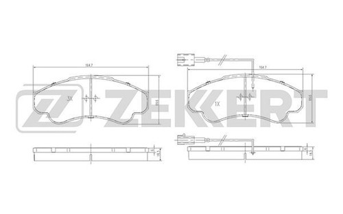Brake pad set disc - brake, for