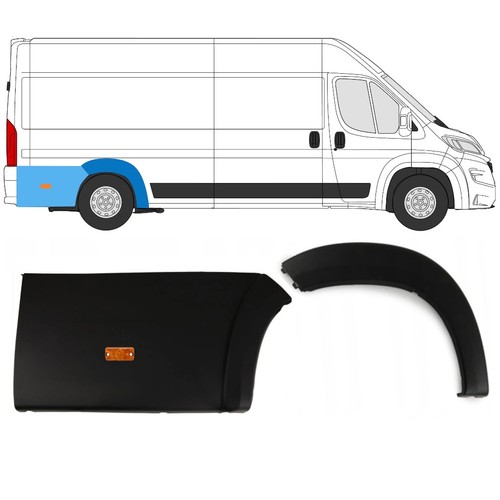 Set rear wheel arch trims - set,