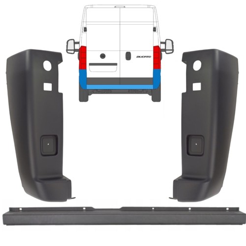 Rear bumper for - peugeot, boxer