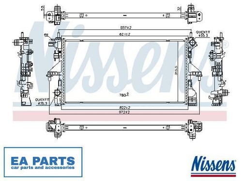 Radiator engine cooling - radiator,, for